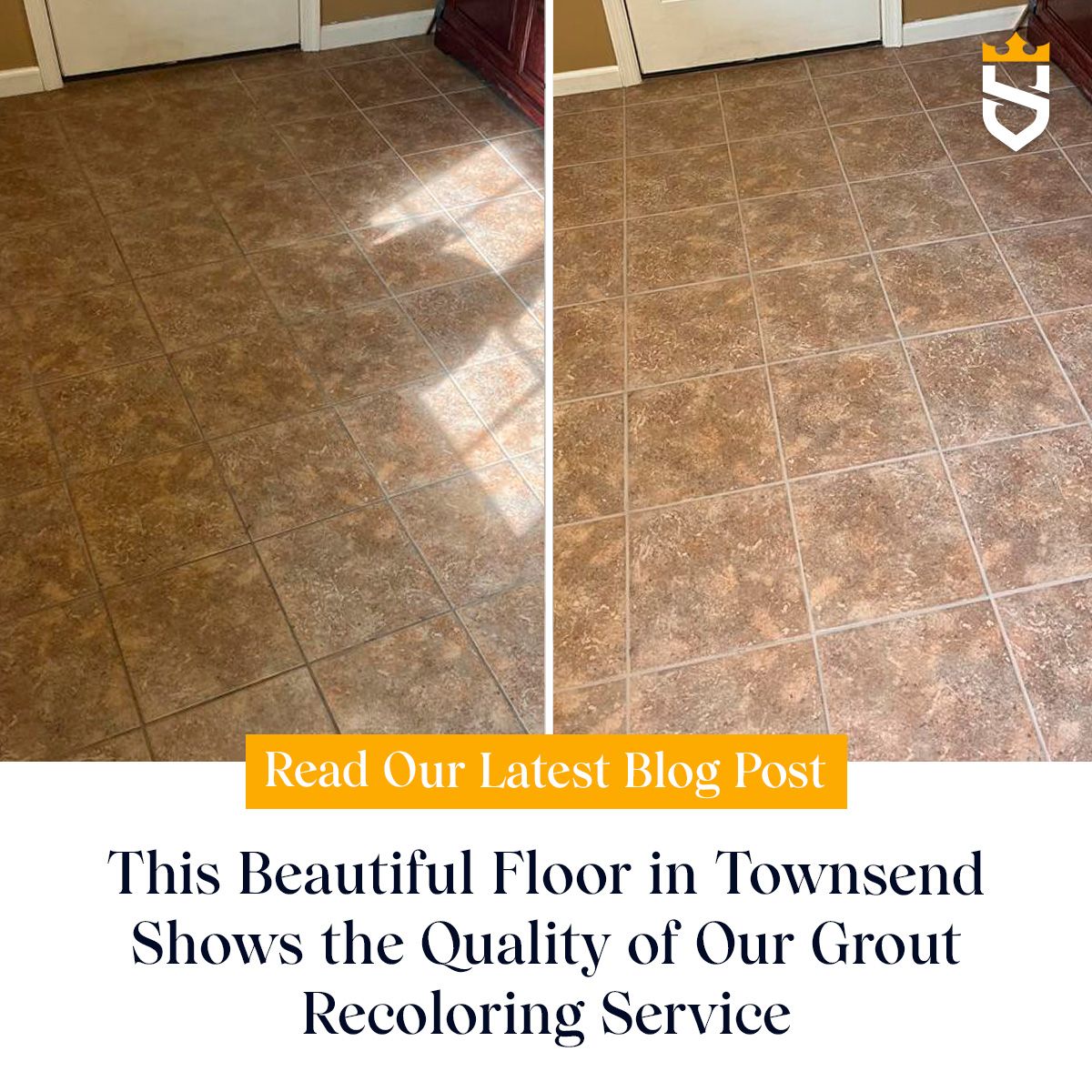 This Beautiful Floor in Townsend Shows the Quality of Our Grout Recoloring Service